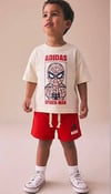 Spiderman Tasarımlı Bebe Penye Şort Takım