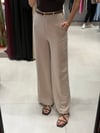 475 Kemerli Wideleg Tensel Pantolon KREM
