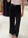 475 Kemerli Wideleg Tensel Pantolon SİYAH