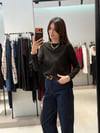 Çift Renk Merserize Triko SİYAH