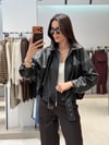 Deri Bomber Ceket SİYAH