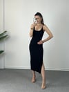 Dilvin Siyah Çelik Triko Elbise