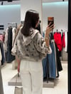 Kapişonlu Puantiyeli Bomber TAŞ