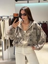 Kapişonlu Puantiyeli Bomber TAŞ