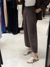 Kemerli Tensel Havuç Pantolon KAHVE