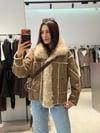 Kürk Detay Süet Mont CAMEL