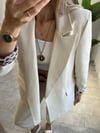 LEOPAR ASTARLI KETEN BLAZER CEKET