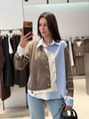 Marka Model Triko Detay Gömlek VİZON