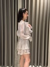 Önü Bağlamalı Şİfon Mini Elbise TAŞ