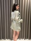 Önü Bağlamalı Şİfon Mini Elbise YEŞİL