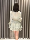 Önü Bağlamalı Şİfon Mini Elbise YEŞİL