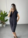 Owersize Antrasit Modal Elbise