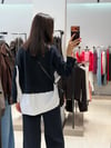 Poplin Gömlek Detay Triko Takım LACİVERT