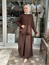 CEREMONY BAMBU PANTOLONLU TAKIM KAHVERENGİ 