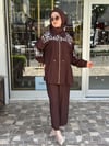 MİSSEMRAMİSS ELEGANZA GRAFITE TAKIM KAHVERENGİ