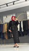 MİSSEMRAMİSS FERMUAR YAKALI ETEKLİ TAKIM SİYAH