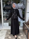 MİSSEMRAMİSS MİNELLA KETEN CEKET ELBİSE TAKIM SİYAH