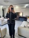 ÇOBAN DİKİŞLİ SİYAH BEYAZ İKİLİ TAKIM