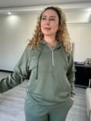 HAKİ MODAL KUMAŞ KAPŞONLU EŞOFMAN TAKIM