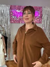 KAHVERENGİ KADİFE FİTİLLİ İKİLİ TAKIM