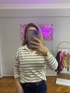 KEMİK SİYAH ÇİZGİLİ TRİKO