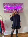 LACİVERT YIRTMAÇLI SWEATSHIRT