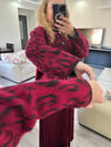 Siyah Borda Leopar Sakallı Hırka