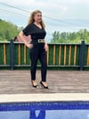 SİYAH CEPLİ BELİ LASTİKLİ TULUM