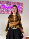 SİYAH KAHVERENGİ ÇİZGİLİ HIRKA