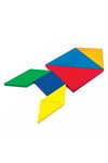 Bebek Özel 10 adet Ahşap Büyük Boy Tangram 7 Parça Eğitici Renkli Akıl Zeka Mantık Ve Strateji Oyunu 15 X 15 Cm
