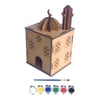 Bebek Özel Ahşap Boyanabilir Maket Oyuncak Ve Boyama Seti, Ahşap Puzzle Oyuncak Cami