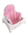 Bebek Özel Bebek Çocuk Mama Sandalyesi Minderi Beyaz  Unicorn Yıldızlı