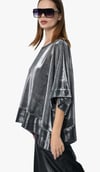 Dq226019 oversize bluz metal renk