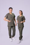 Haki Jogger Paça Lüks Likralı Unisex Üniforma Takımı