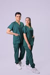 Yeşil  Jogger Paça Lüks Likralı Unisex Üniforma Takımı