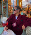 Burgundy Roses Cardigan