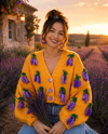 Lavender Flower Cardigan