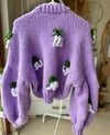 Lilac White Lavender Cardigan