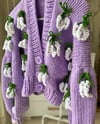 Lilac White Lavender Cardigan