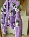 Lilac White Lavender Cardigan