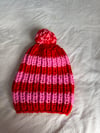 Pink/Red Striped Cardigan