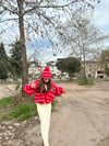 Pink/Red Striped Cardigan