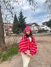 Pink/Red Striped Cardigan