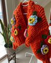 Wool Orange Lotus Blossom Jacket