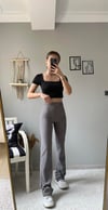 çizgi çımalı likralı esnek pantolon