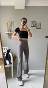  çizgi çımalı likralı esnek pantolon