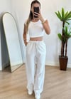 Adora Krem Bel Lastik Pantolon