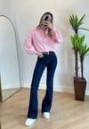 Assle Pembe Çizgili Salaş Gömlek