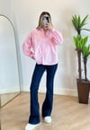 Assle Pembe Çizgili Salaş Gömlek