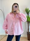 Assle Pembe Çizgili Salaş Gömlek
